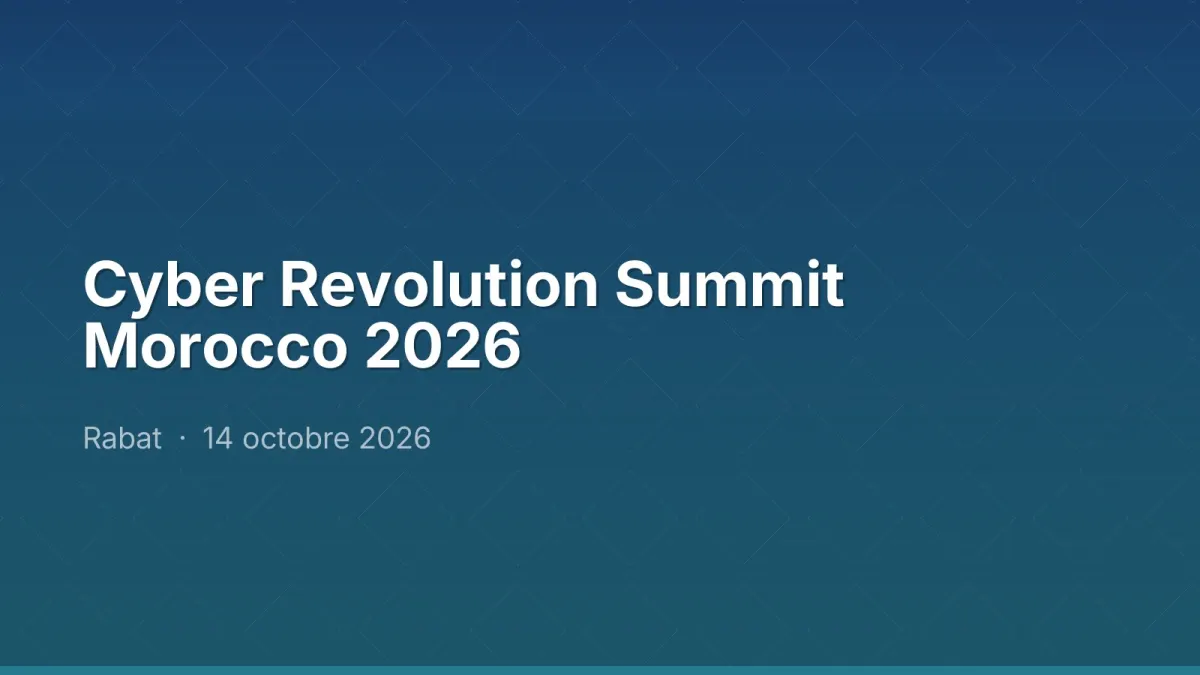 Cyber Revolution Summit Morocco 2026