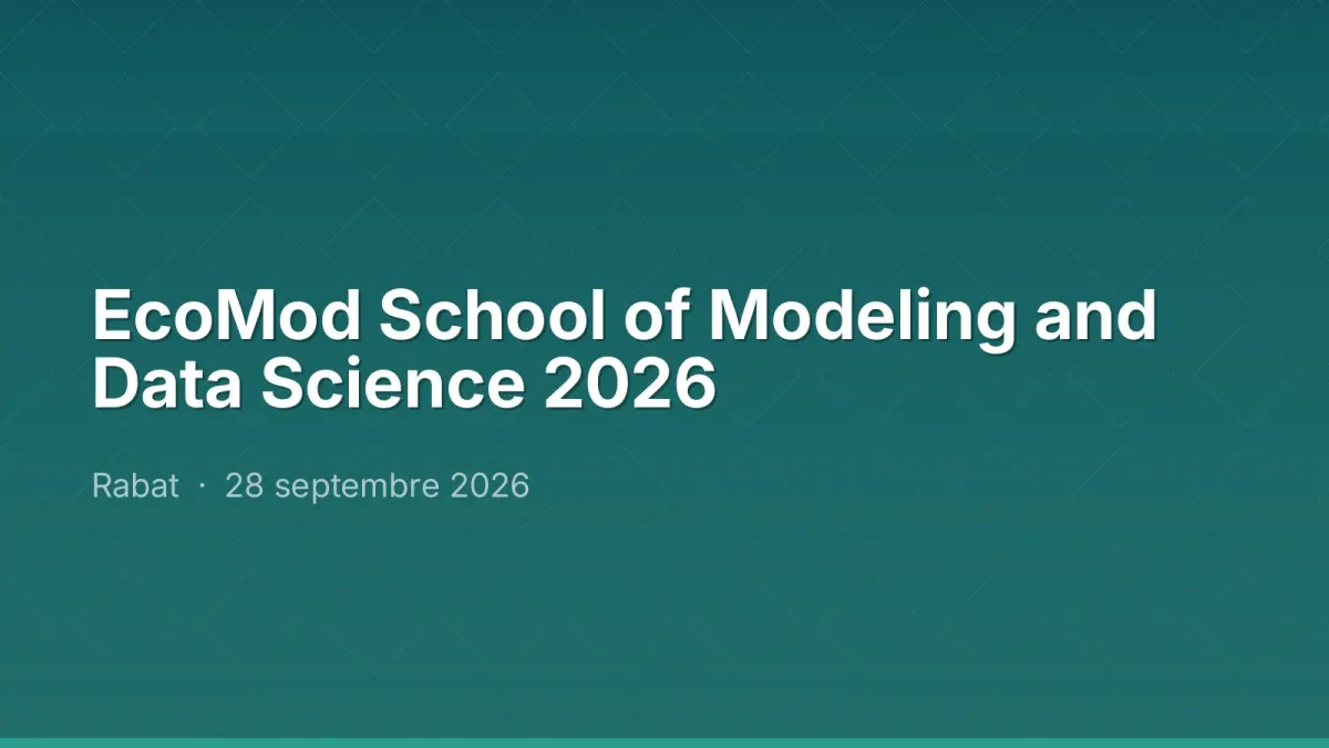 EcoMod School of Modeling and Data Science 2026