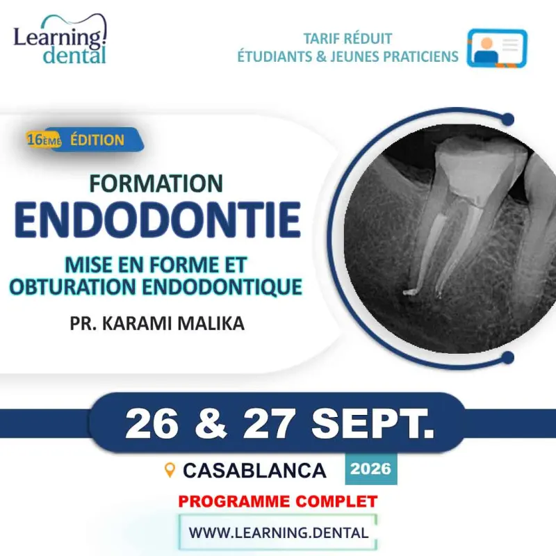 Endodontie : mise en forme et obturation endodontique — Pr Malika Karami
