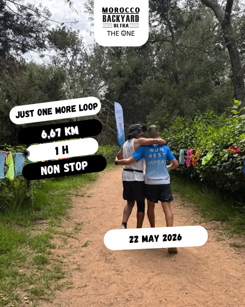 Morocco Backyard Ultra 2026 — forêt de la Maâmora